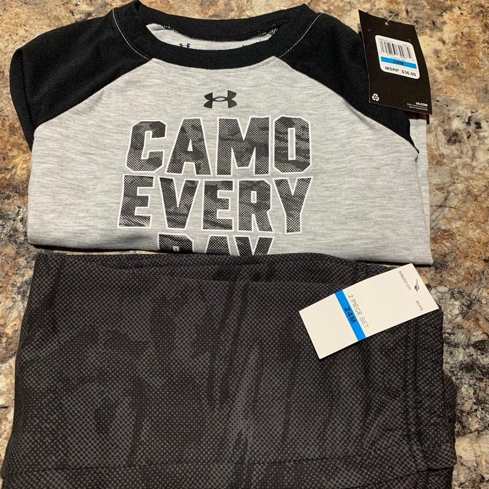 24 month boys under Armour long sleeve set